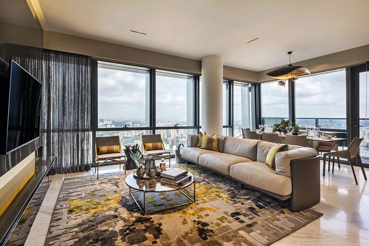 Interior of a Singapore private condominium prepared for sale